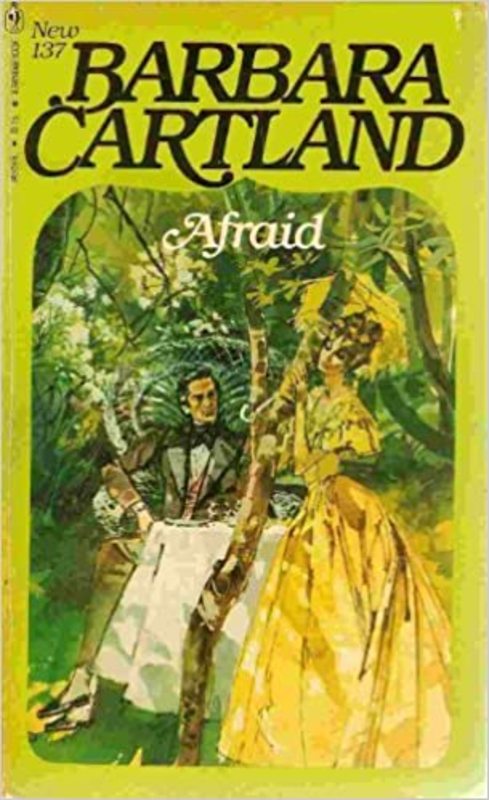 Book cover for "Afraid" by Barbara Cartland