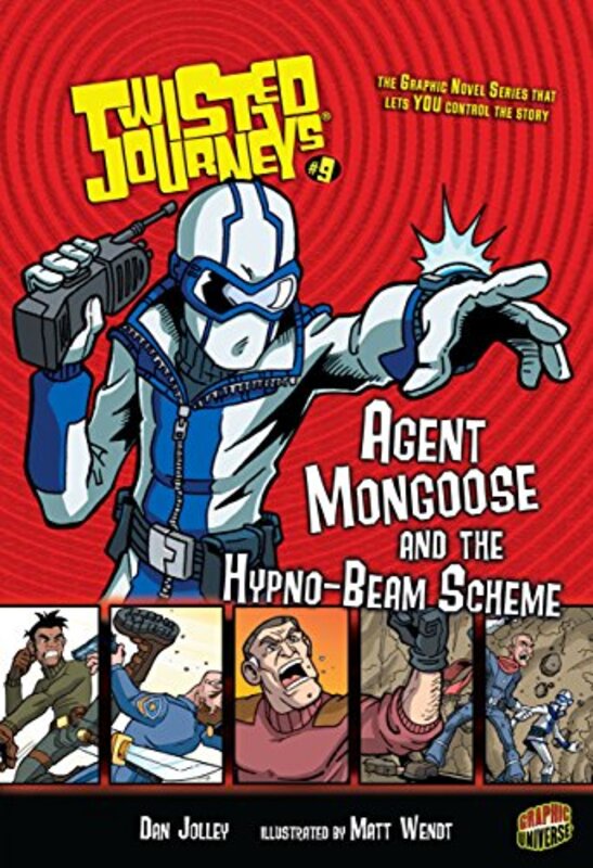 Book cover for "Agent Mongoose and the Hypno-beam Scheme" by Dan Jolley