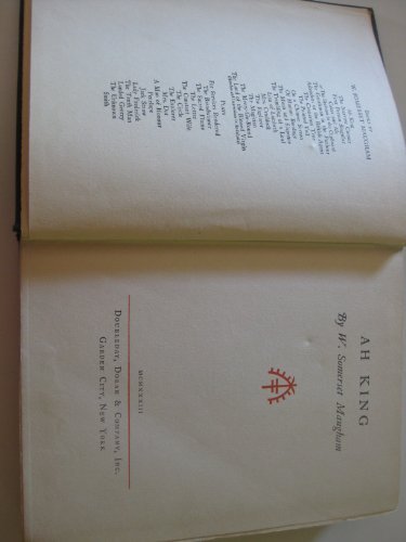 Book cover for "Ah King" by W Somerset Maugham
