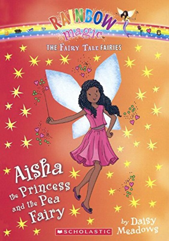 Book cover for "Aisha the Princess and the Pea Fairy" by Daisy Meadows