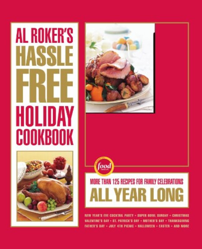 Book cover for "Al Roker's Hassle-Free Holiday Cookbook" by Al Roker