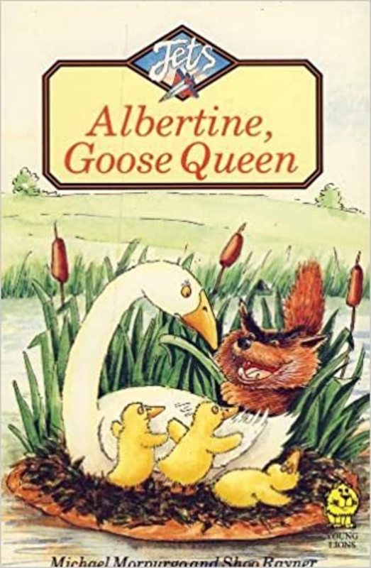 Book cover for "Albertine, Goose Queen" by Michael Morpurgo
