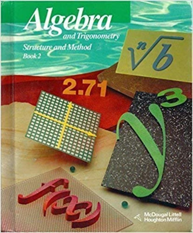 Book cover for "Algebra and Trigonometry" by McDougal Littell