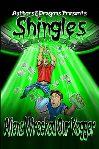 Book cover for "Aliens Wrecked Our Kegger" by Drew Hayes