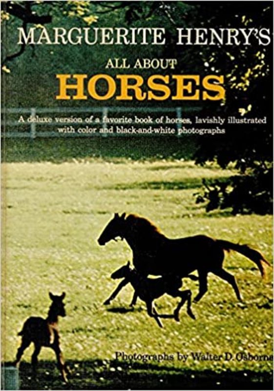 Book cover for "All About Horses" by Marguerite Henry