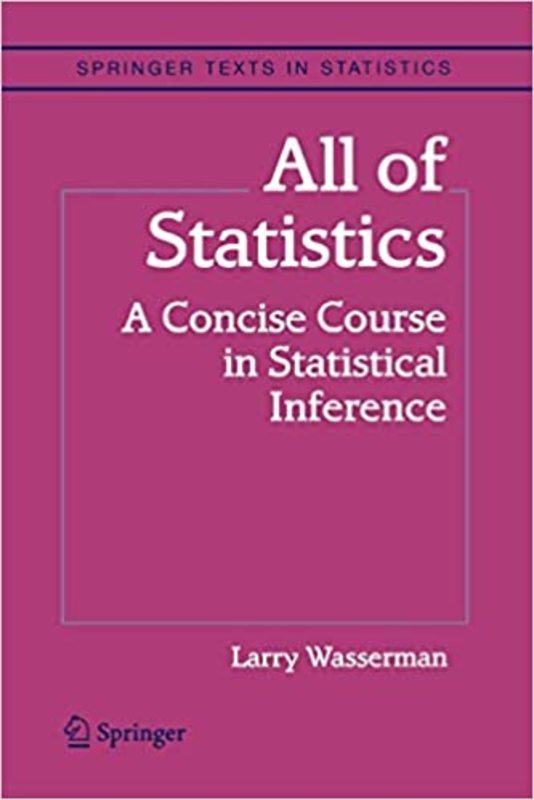 Book cover for "All of Statistics" by Larry Wasserman