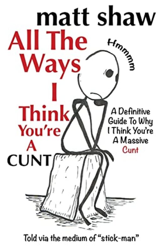 Book cover for "All the Ways I Think You're a C*nt" by Matt Shaw
