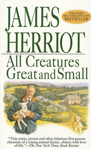 Book cover for "All Creatures Great and Small" by James Herriot