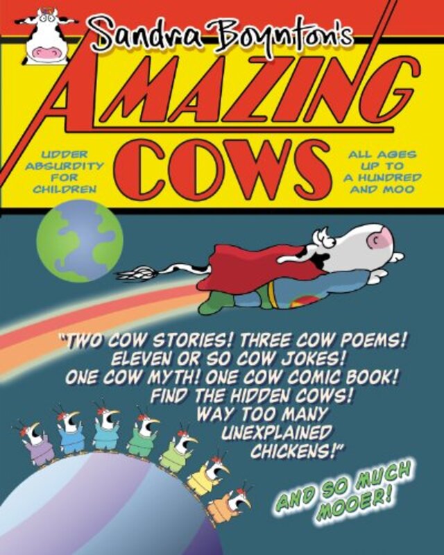 Book cover for "Amazing Cows" by Sandra Boynton