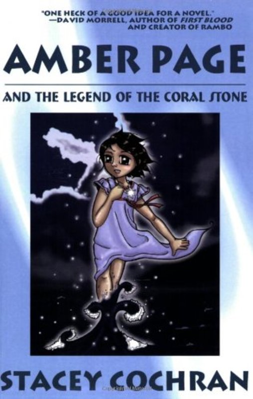 Book cover for "Amber Page and the Legend of the Coral Stone" by Stacey Cochran