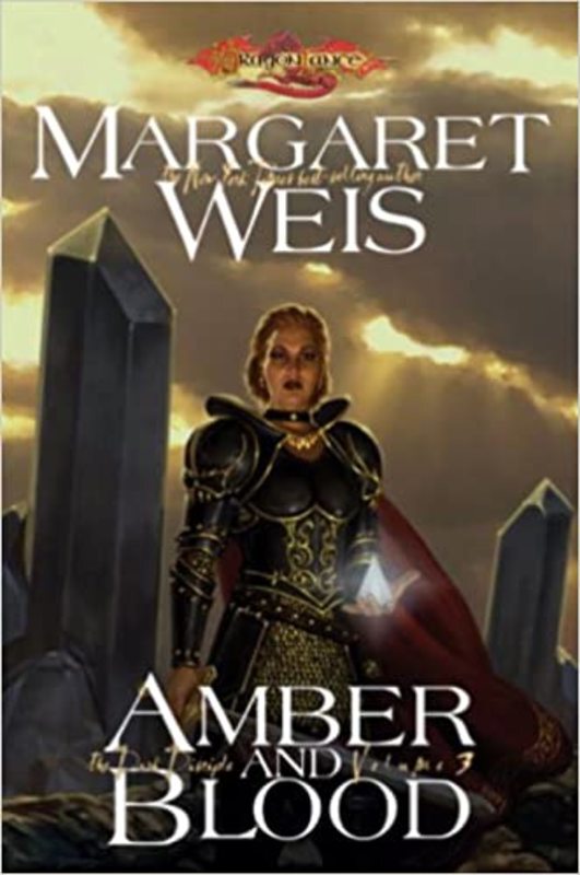 Book cover for "Amber and Blood" by Margaret Weis