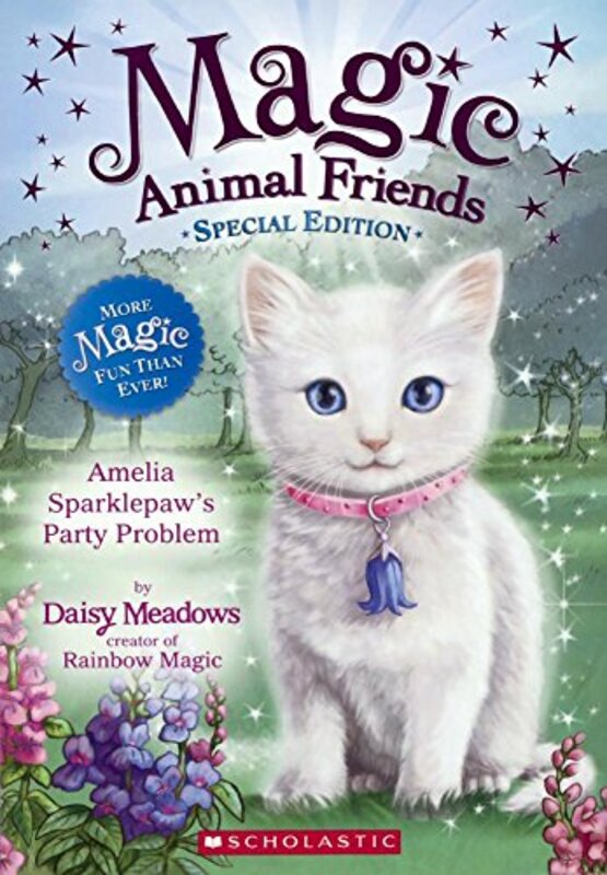 Book cover for "Amelia Sparklepaw's Party Problem" by Daisy Meadows