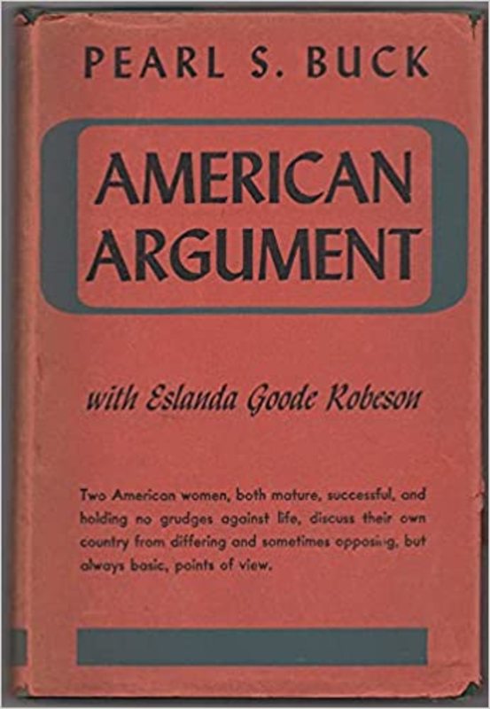 Book cover for "American Argument" by Pearl S Buck