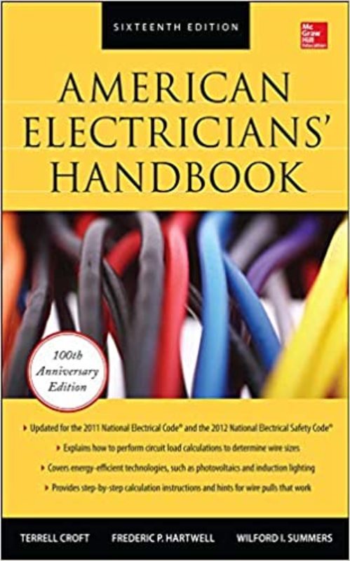 Book cover for "American Electricians' Handbook" by Terrell Croft