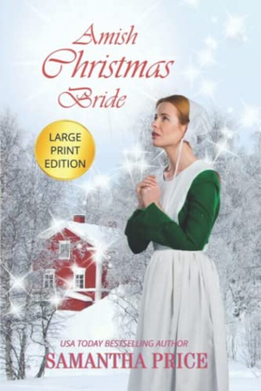 Book cover for "Amish Christmas Bride" by Samantha Price