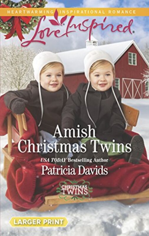 Book cover for "Amish Christmas Twins" by Patricia Davids
