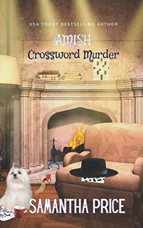 Book cover for "Amish Crossword Murder" by Samantha Price