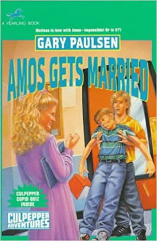 Book cover for "Amos Gets Married" by Gary Paulsen