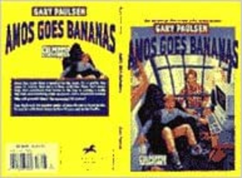 Book cover for "Amos Goes Bananas" by Gary Paulsen