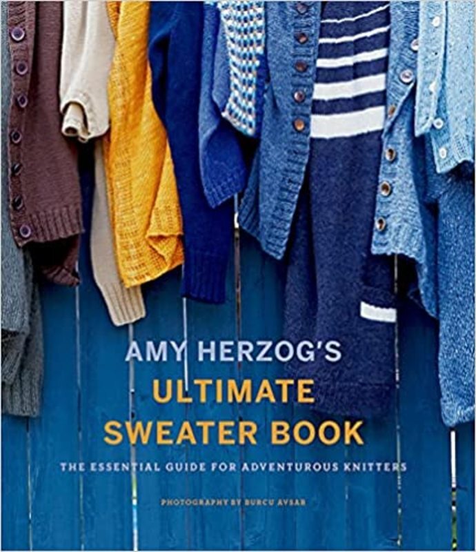 Book cover for "Amy Herzog's Ultimate Sweater Book" by Amy Herzog