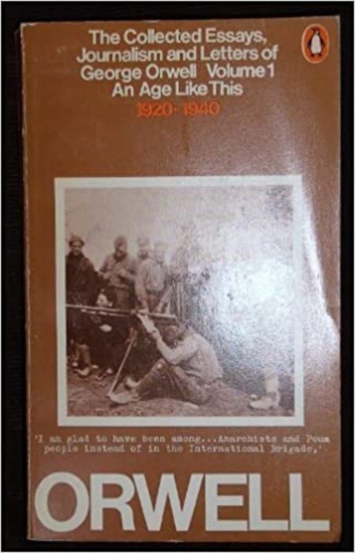 Book cover for "An Age Like This" by George Orwell