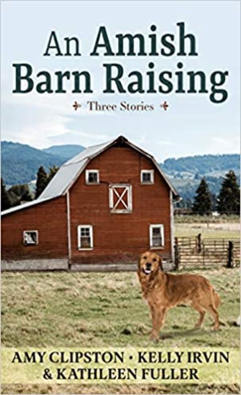 Book cover for "An Amish Barn Raising" by Kathleen Fuller