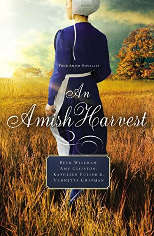 Book cover for "An Amish Harvest" by Kathleen Fuller