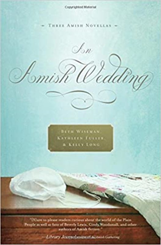 Book cover for "An Amish Wedding" by Kathleen Fuller