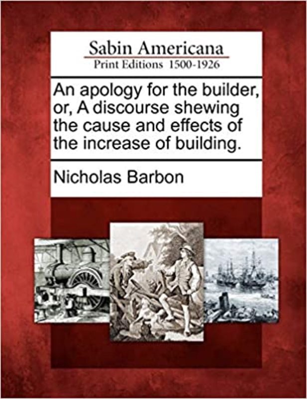 Book cover for "An Apology for the Builder" by Nicholas Barbon