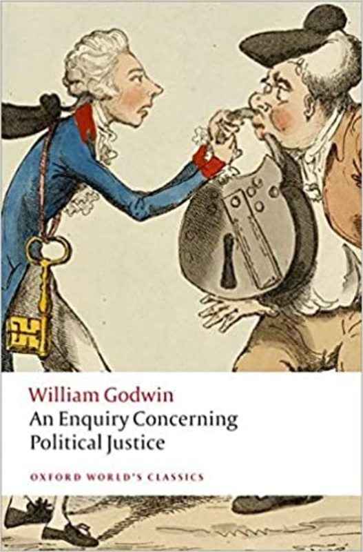 Book cover for "An Enquiry Concerning Political Justice" by William Godwin