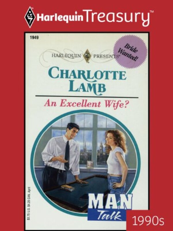 Book cover for "An Excellent Wife?" by Charlotte Lamb