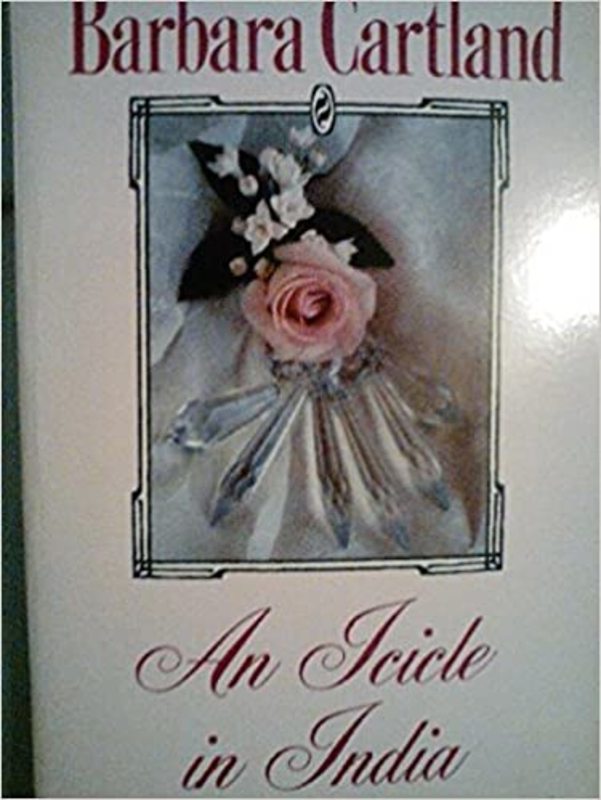 Book cover for "An Icicle in India" by Barbara Cartland