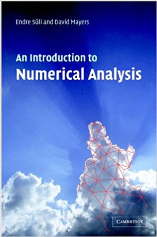 Book cover for "An Introduction to Numerical Analysis" by Endre Süli