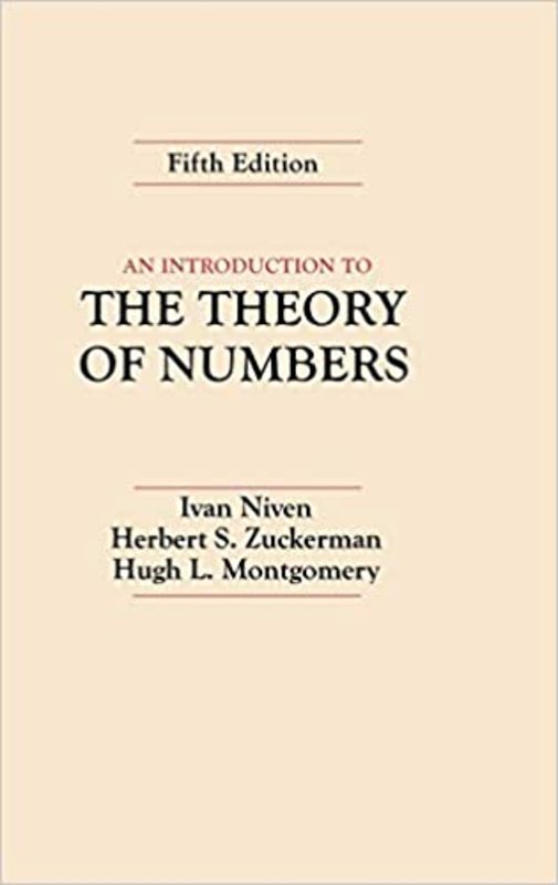 Book cover for "An Introduction to the Theory of Numbers" by Ivan Niven
