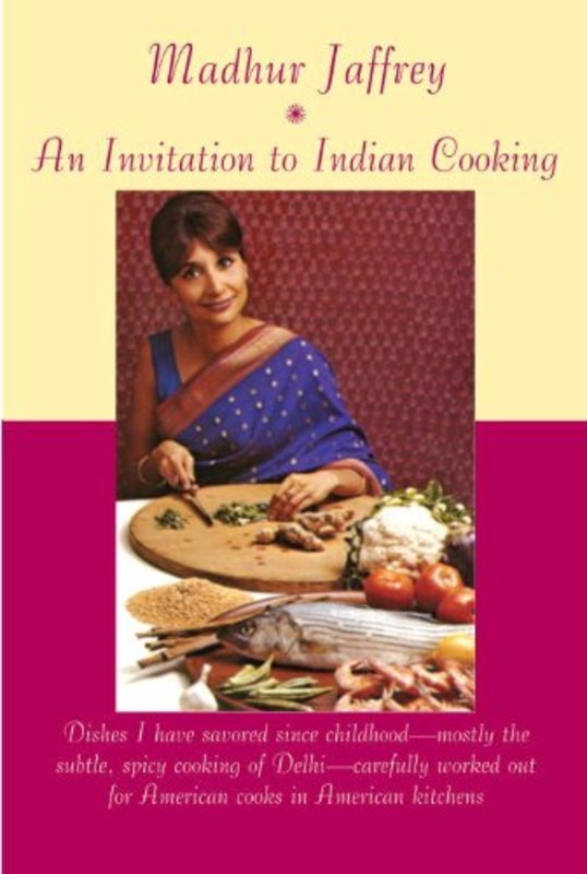 Book cover for "An Invitation to Indian Cooking" by Madhur Jaffrey