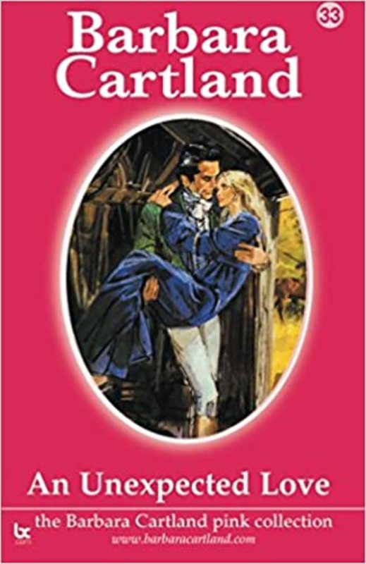 Book cover for "An Unexpected Love" by Barbara Cartland
