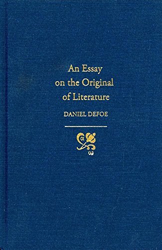 Book cover for "An Essay on the Original of Literature" by Daniel Defoe