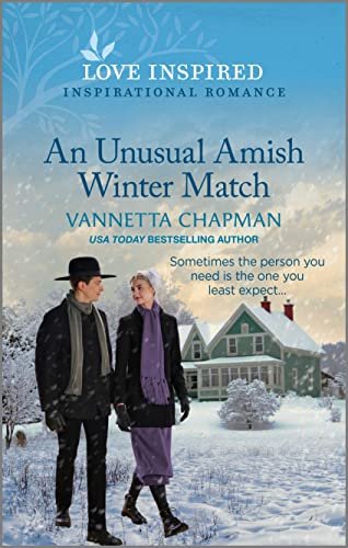 Book cover for "An Unusual Amish Winter Match" by Vannetta Chapman