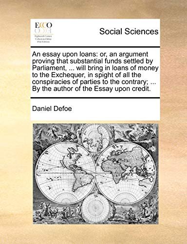 Book cover for "An essay upon loans" by Daniel Defoe