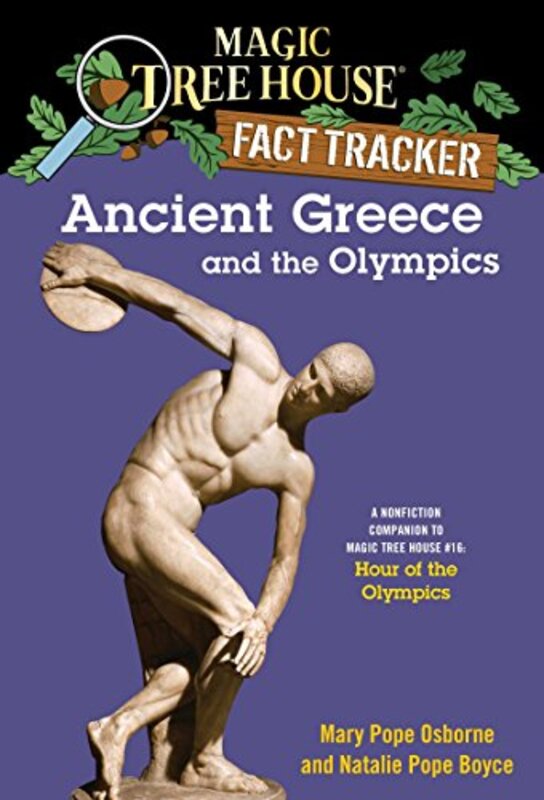 Book cover for "Ancient Greece and the Olympics" by Mary Pope Osborne