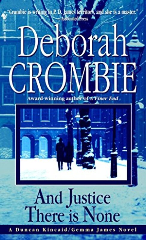 Book cover for "And Justice There Is None" by Deborah Crombie