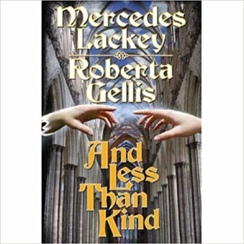 Book cover for "And Less Than Kind" by Roberta Gellis