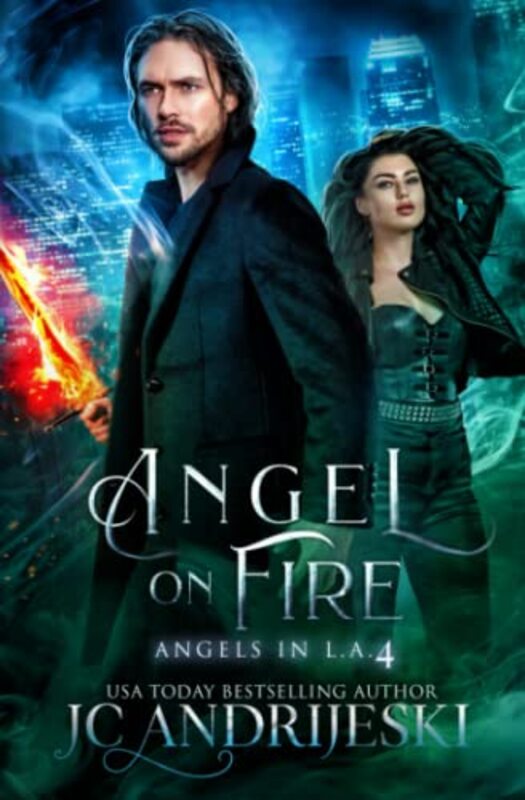 Book cover for "Angel on Fire" by JC Andrijeski