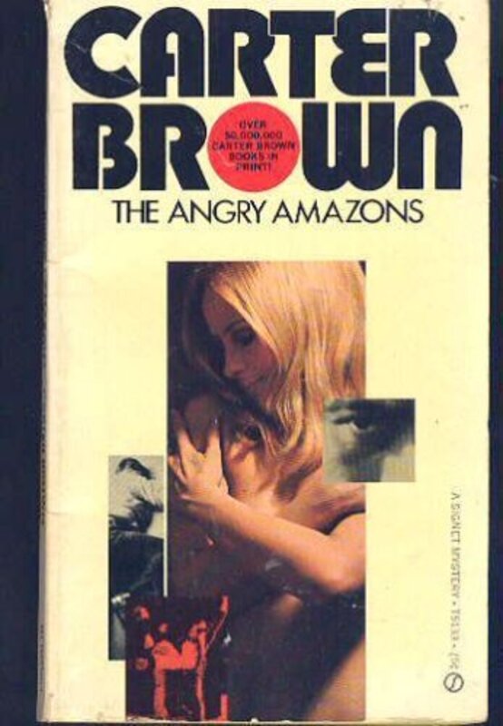 Book cover for "Angry Amazons" by Carter Brown