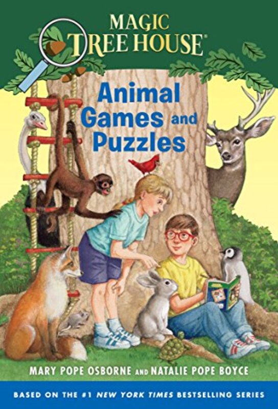 Book cover for "Animal Games and Puzzles" by Mary Pope Osborne
