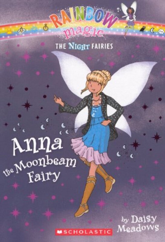 Book cover for "Anna the Moonbeam Fairy" by Daisy Meadows