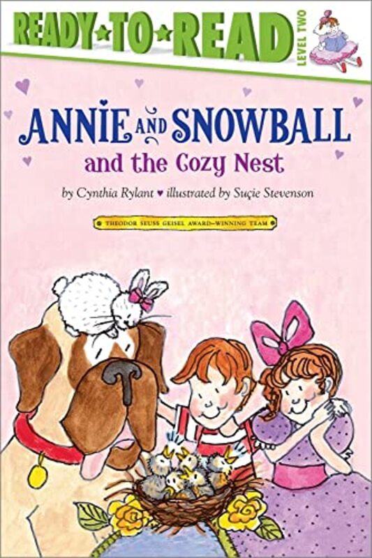 Book cover for "Annie and Snowball and the Cozy Nest" by Cynthia Rylant