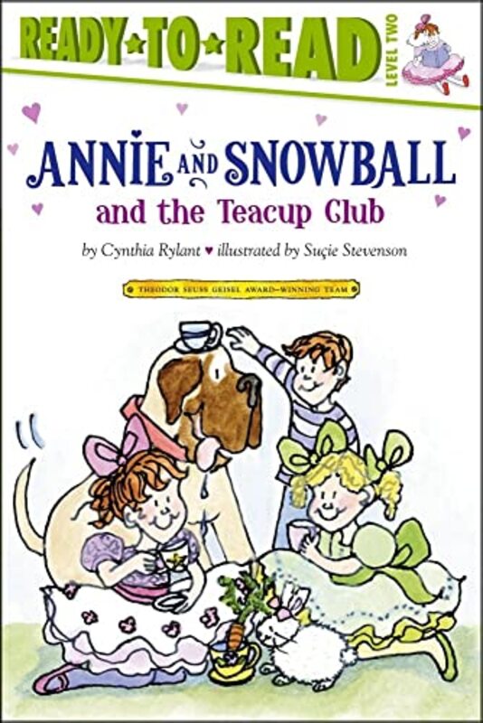 Book cover for "Annie and Snowball and the Teacup Club" by Cynthia Rylant