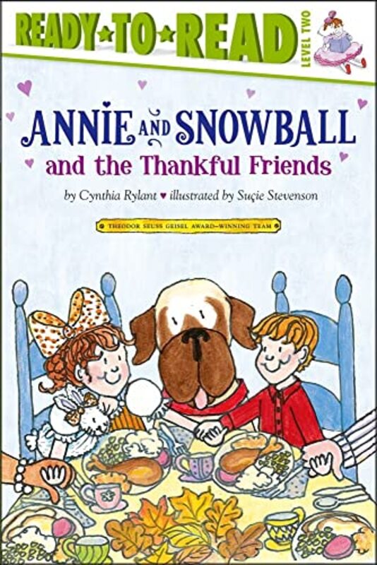 Book cover for "Annie and Snowball and the Thankful Friends" by Cynthia Rylant
