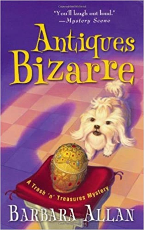 Book cover for "Antiques Bizarre" by Barbara Allan